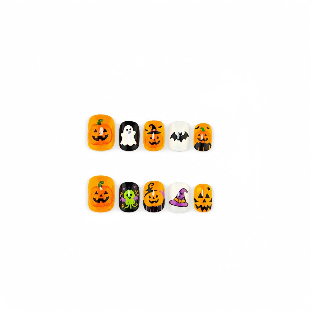 Pumpkin Halloween Nails
