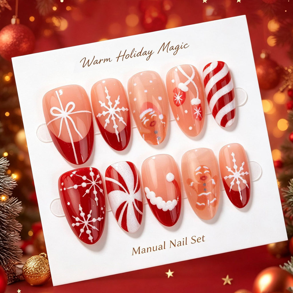 Christmas snowflake nails
