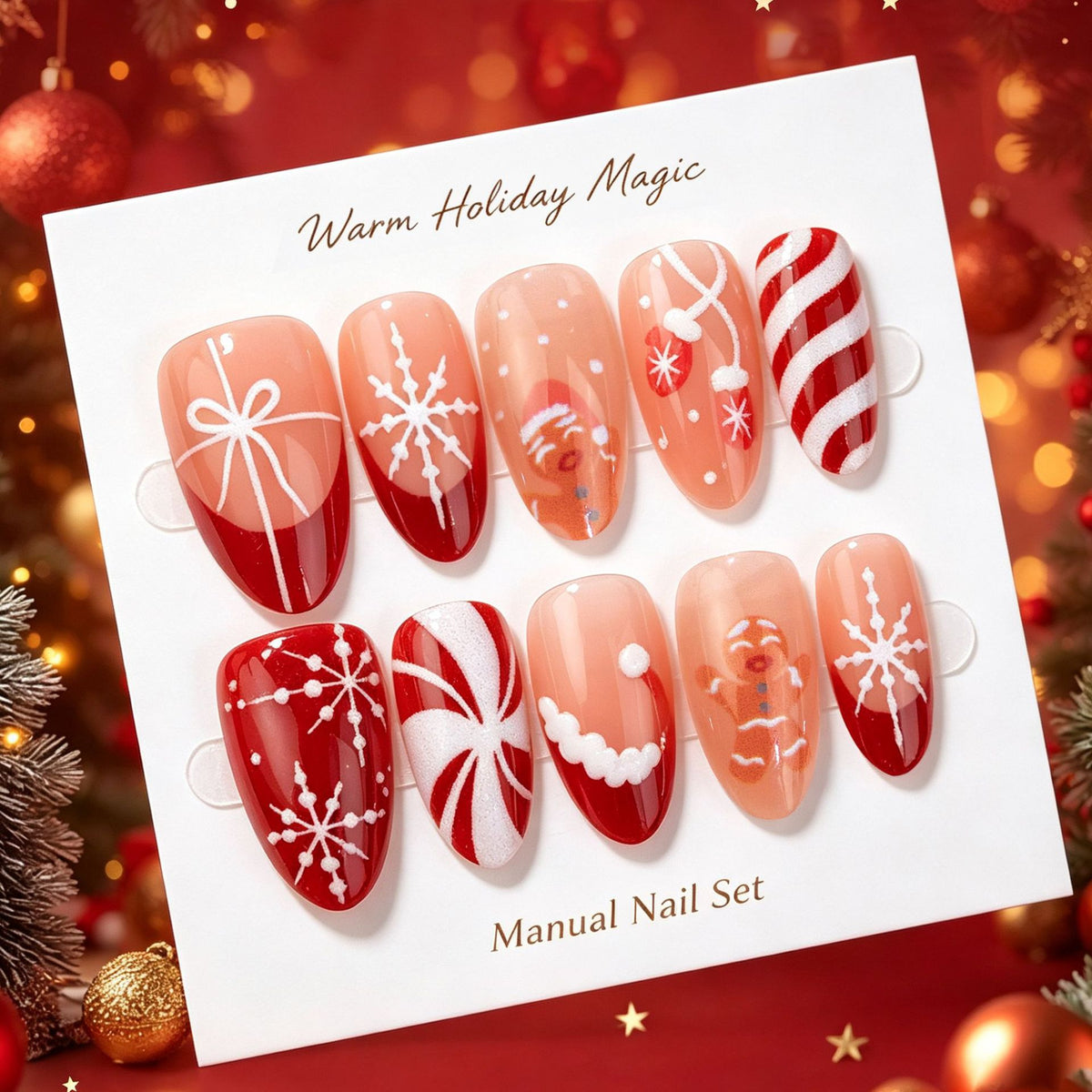 Christmas snowflake nails