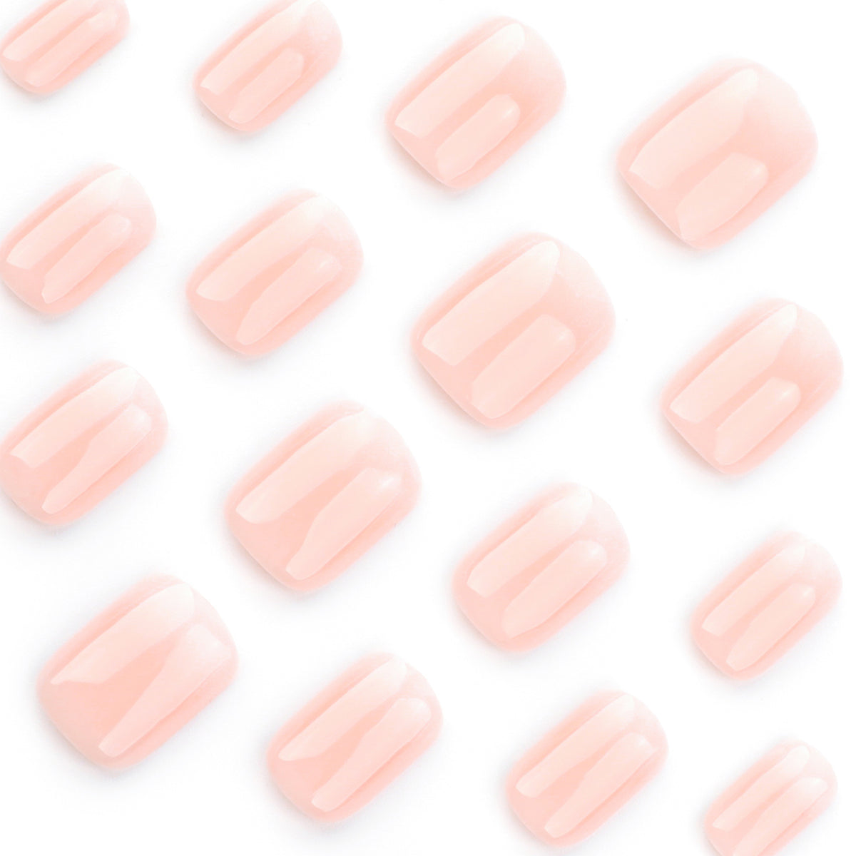 24pcs Ombre Short Pink Press on nails