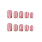 Peach blossom gilded nails