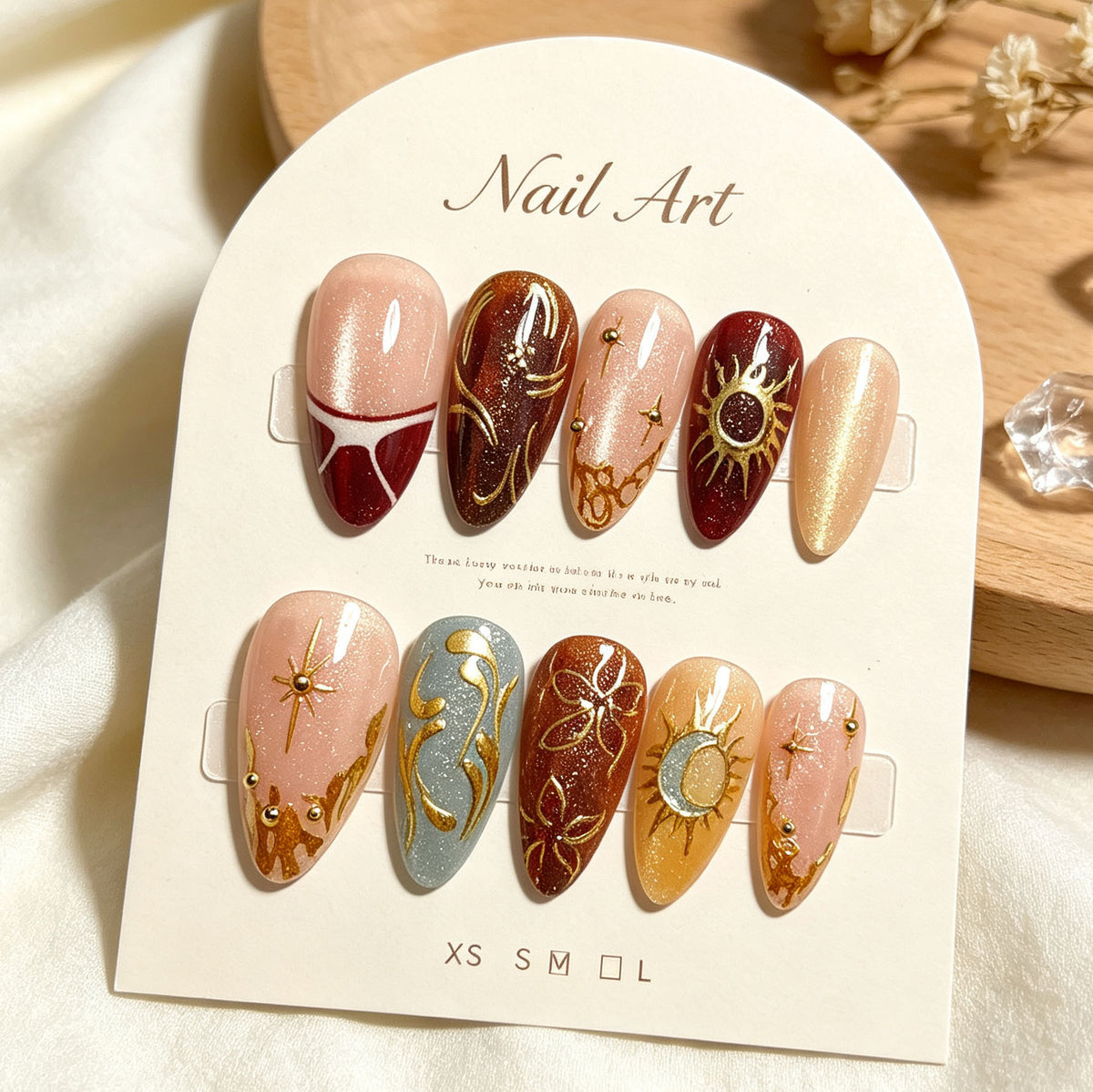 Sun moon nails