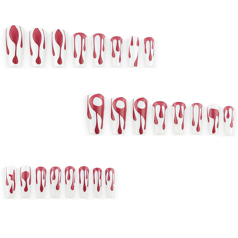 Halloween red Nails