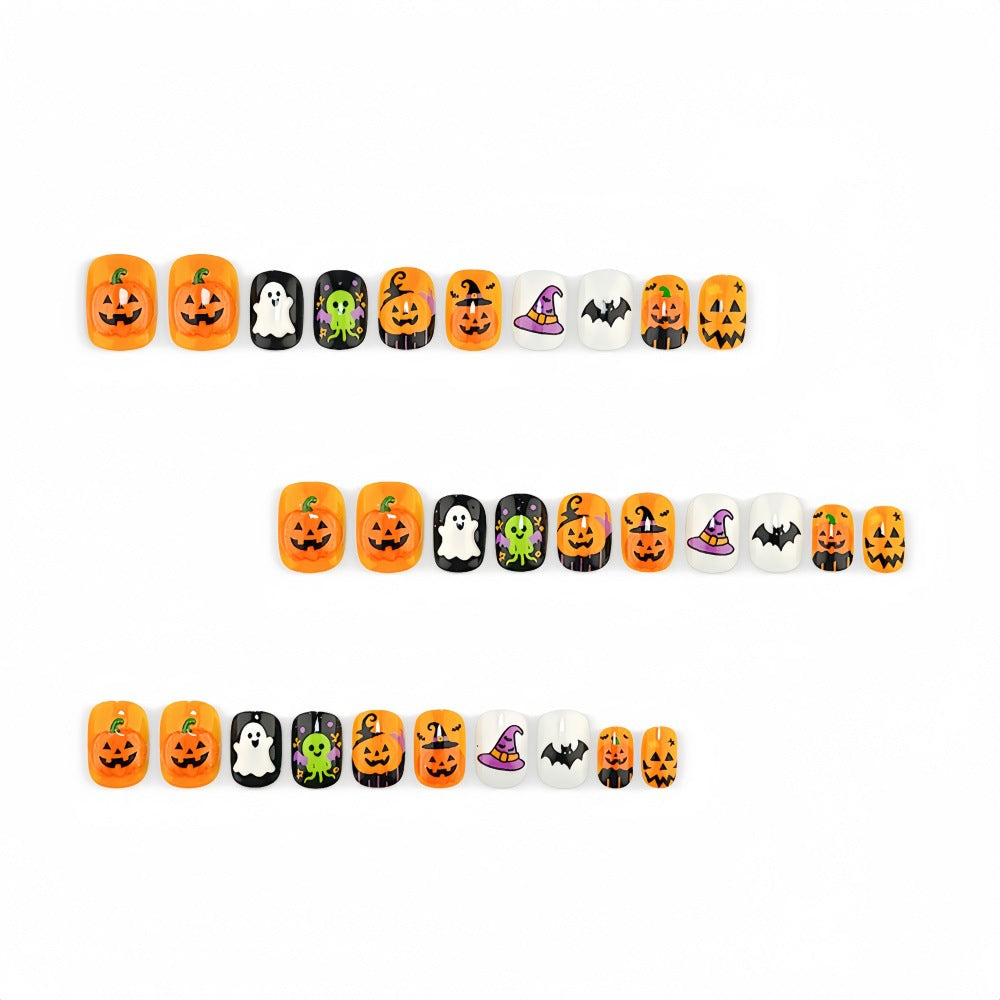 Pumpkin Halloween Nails