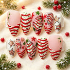 Cane candy nails