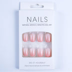 Bare color gradient nails