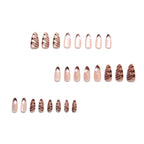 Chestnut leopard print nails