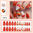 Pumpkin candy nails