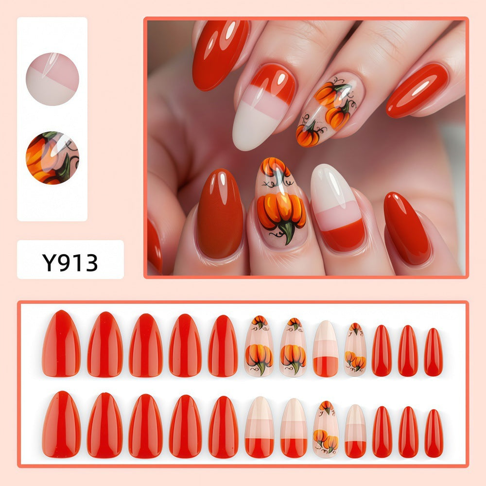 Pumpkin candy nails