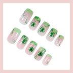 24pcs St. Patrick's Day Four-leaf clover Green Lucky Nails