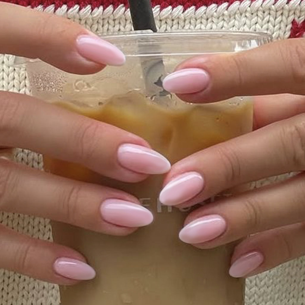 Shy peach nails
