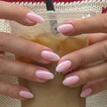 Shy peach nails