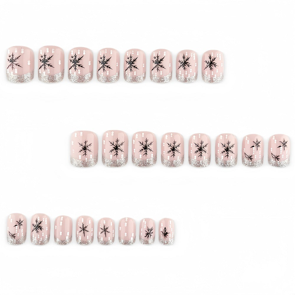 Winter French-style Nails