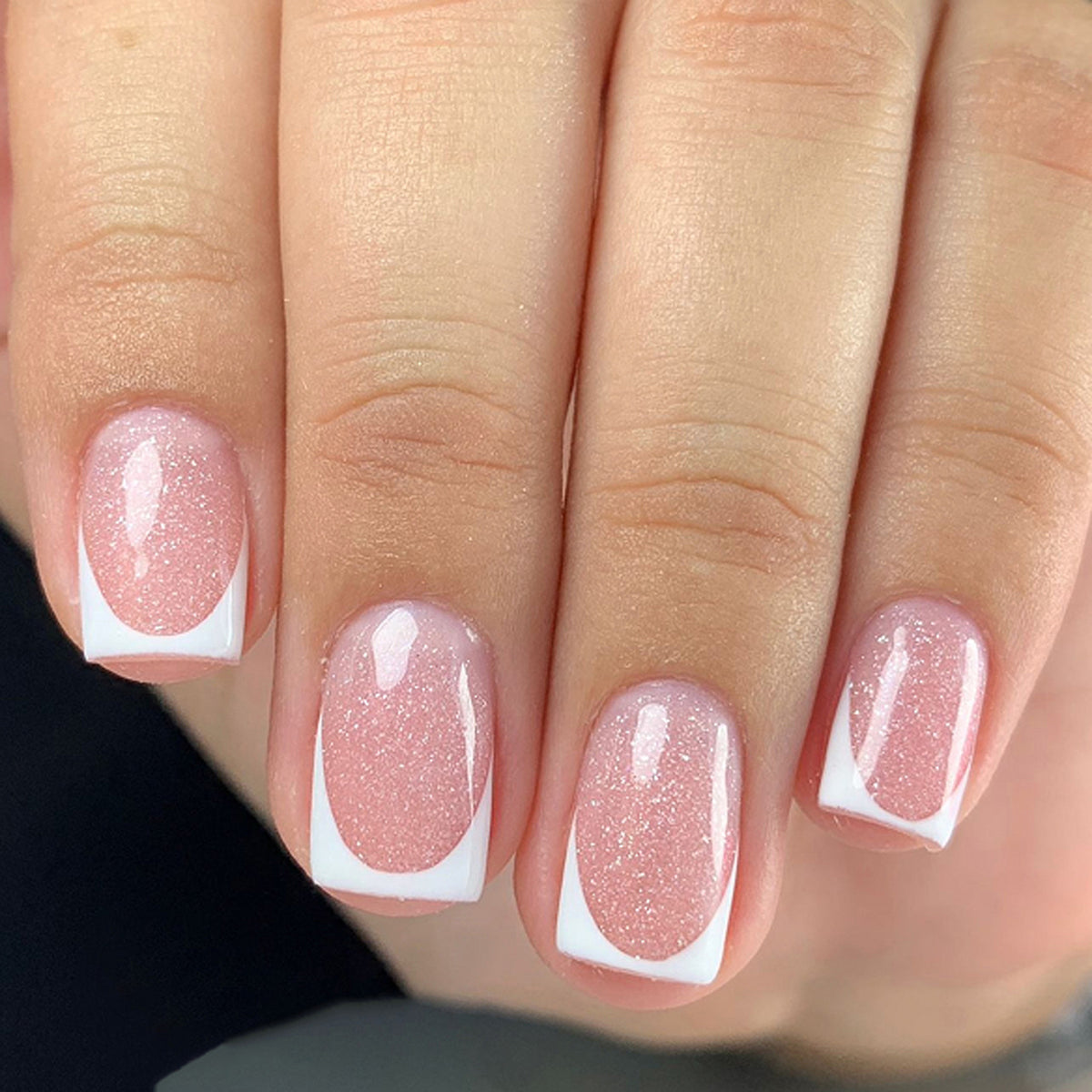 Cheese pink nails