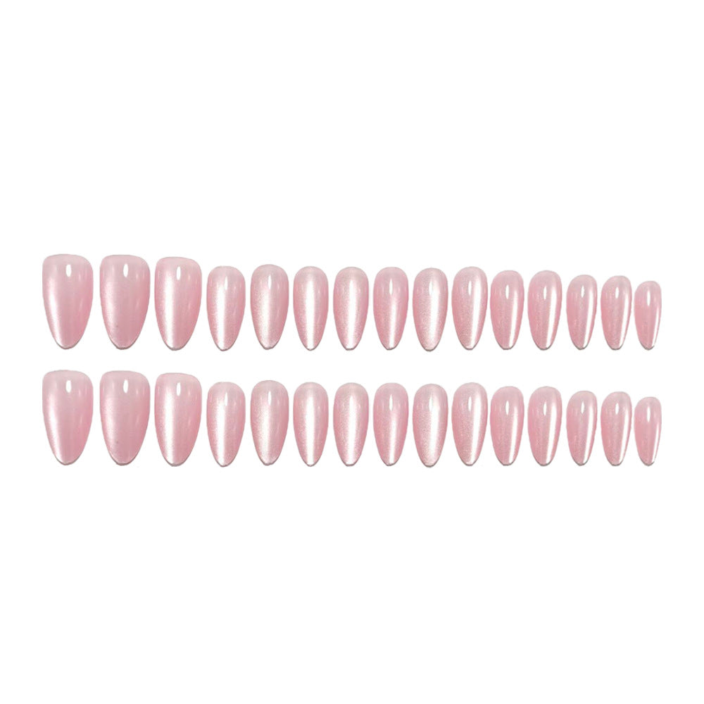 Peach pink nails