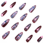 Blue-violet cat-eye nails