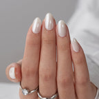Aurora White Nails