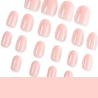 Simple gradient peach nails