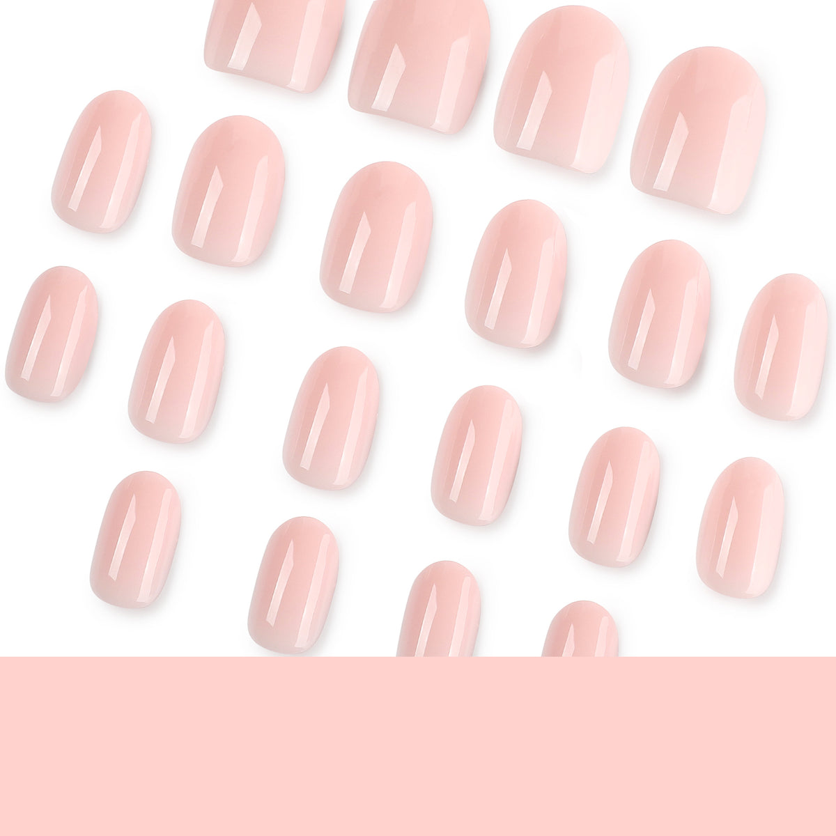 Simple gradient peach nails