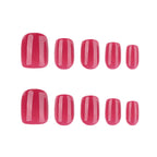 Simple rose red nails