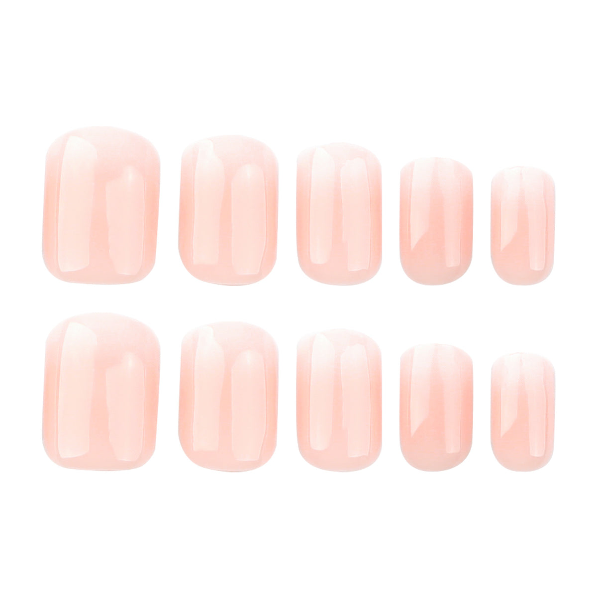 24pcs Ombre Short Pink Press on nails