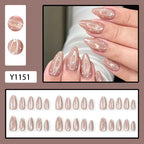 Nude polka dot nails