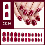 Rose-purple cat's eye nails
