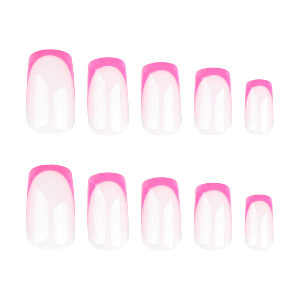 Raspberry French nails