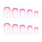 Raspberry French nails