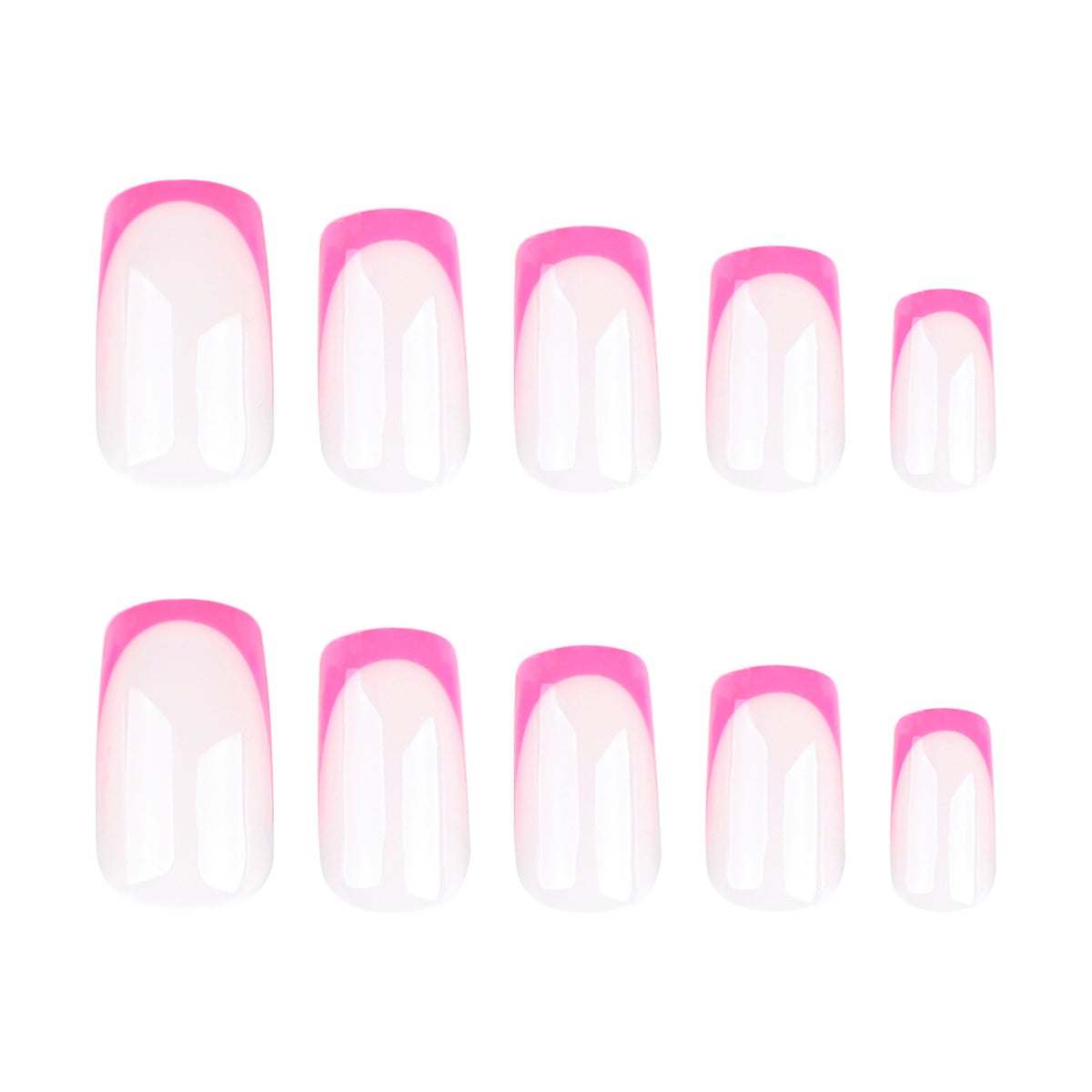 Raspberry French nails