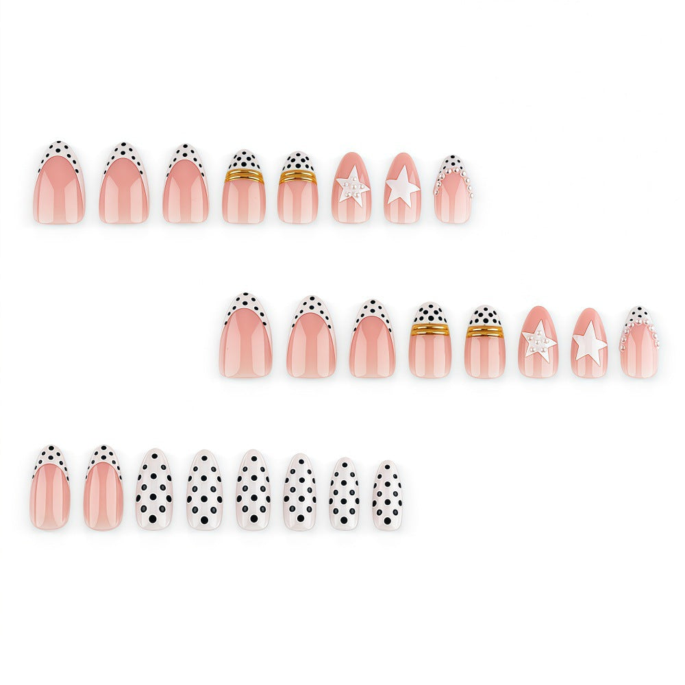 Metallic French manicure