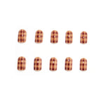 Caramel pudding nails