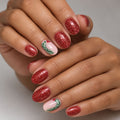 Christmas crystal nails