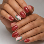 Christmas crystal nails