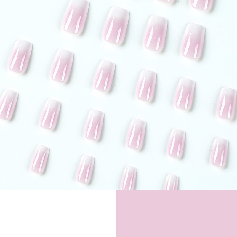 24pcs White French Ombre Press-on Nails