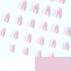 24pcs White French Ombre Press-on Nails