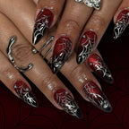 Gradually dark red spider nails