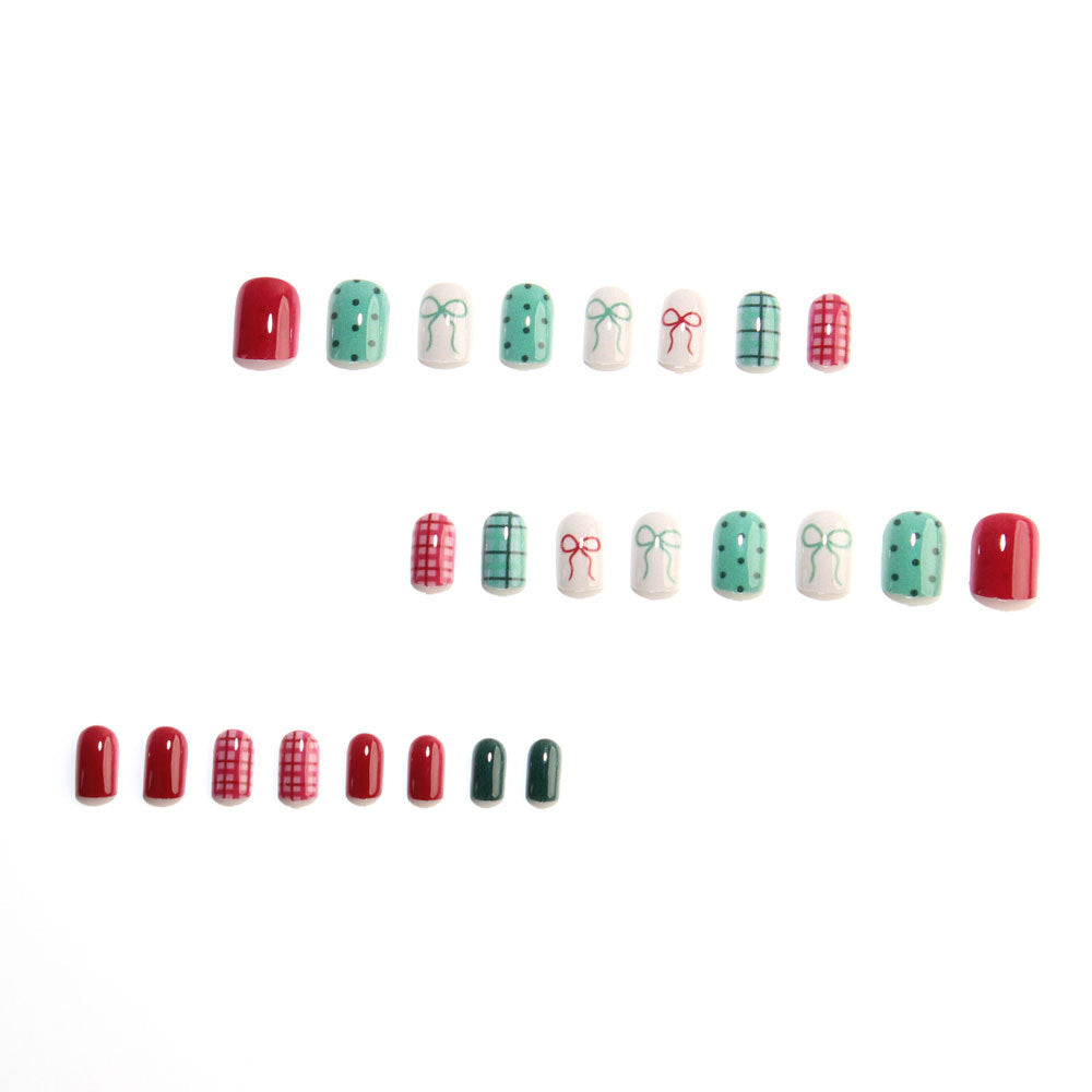 Christmas bow nails