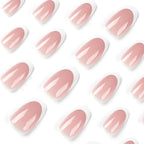 Pink peach nails