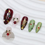Diamond Christmas tree nails