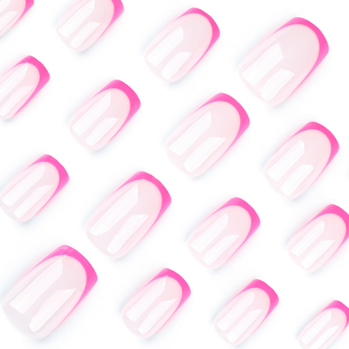 Raspberry French nails