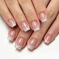 Silver cat-eye nails