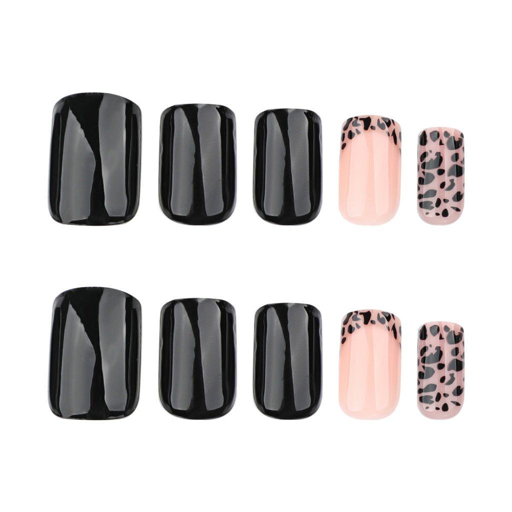 French leopard print manicure
