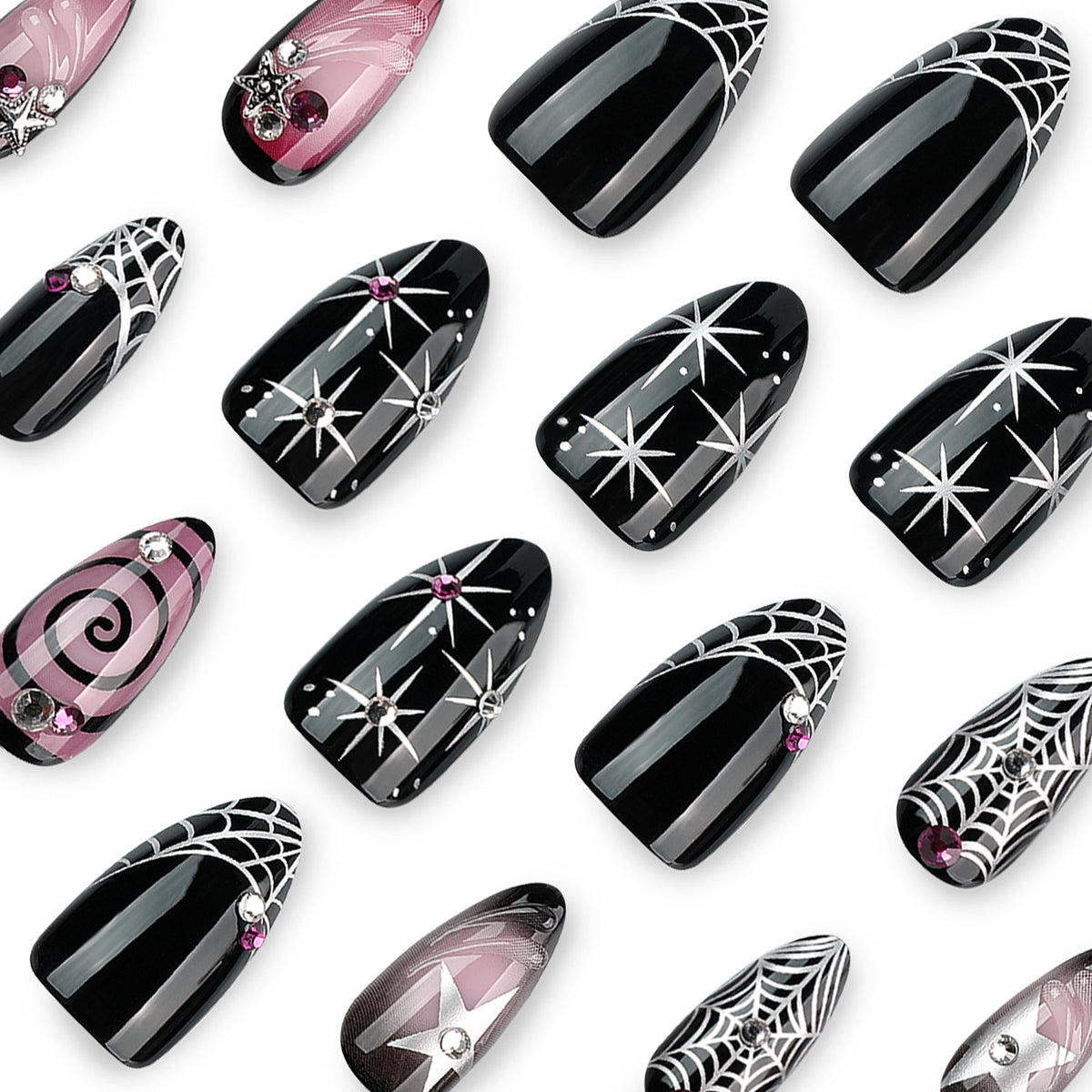 Halloween Dark 3D Nail Art Nail