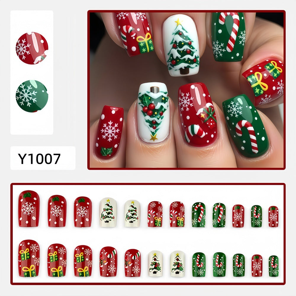 Snowflake Christmas Tree Nails