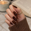 24pcs Leopard Maillard Fall&winter nails