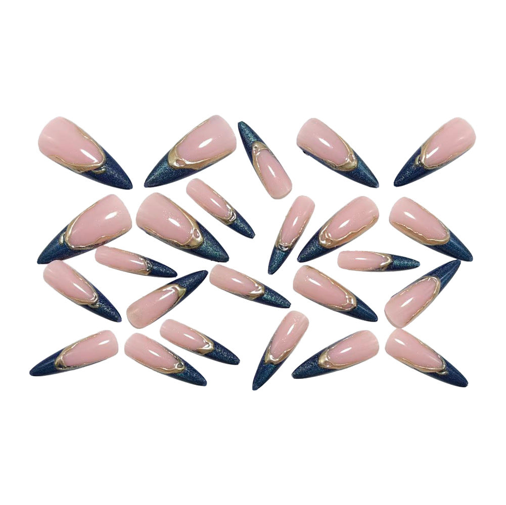 Three-dimensional gold-plated nails