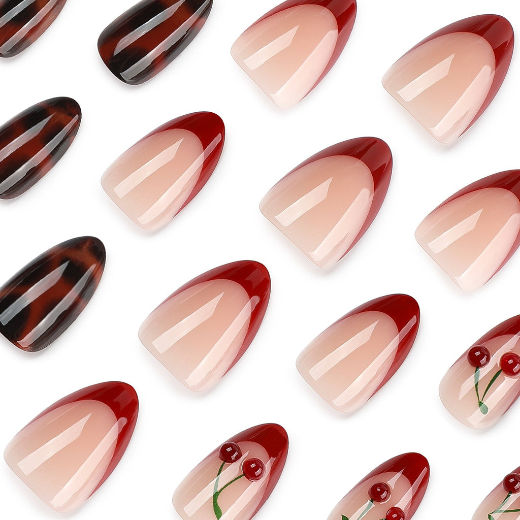 Cherry sweetheart nails