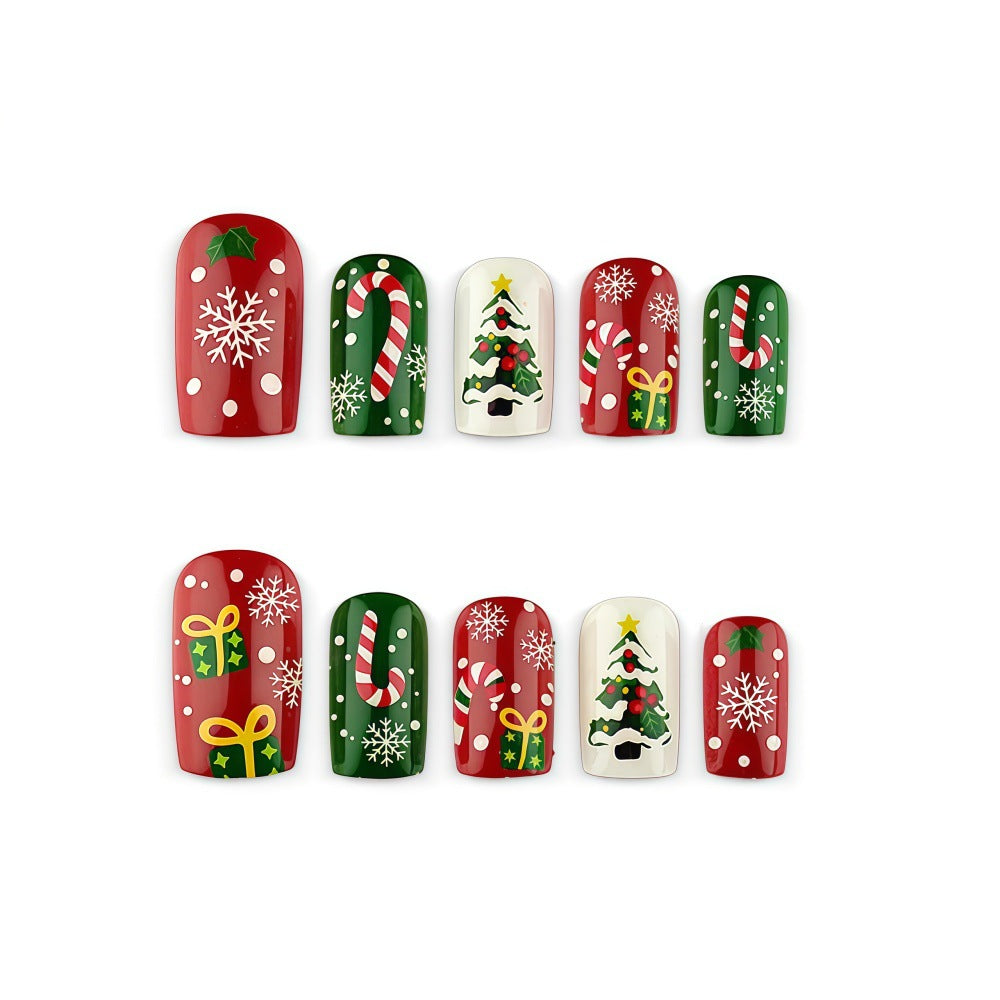 Snowflake Christmas Tree Nails