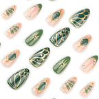 Green French nails